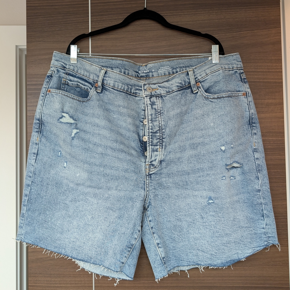 Old Navy Light Blue Distressed Jean Shorts